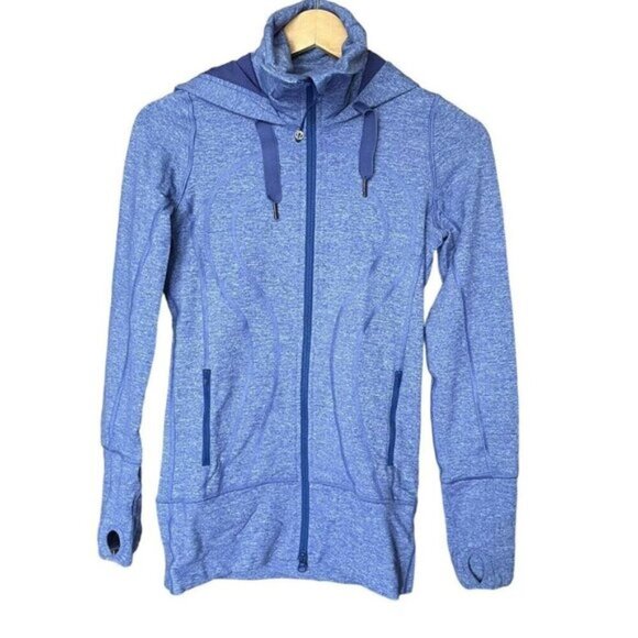 Lululemon Stride Jacket Heathered Royalty Blue Purple Hoodie Size 2 - Picture 2 of 11